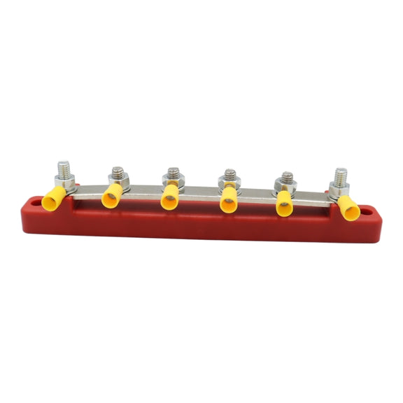 CP-3123 RV Yacht 150A High Current Single-row 4-way Busbar with 6pcs Terminals