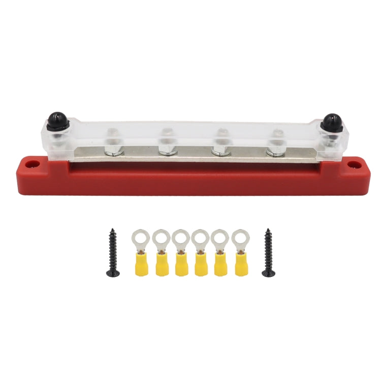 CP-3123 RV Yacht 150A High Current Single-row 4-way Busbar with 6pcs Terminals