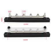 CP-3124 RV Yacht 150A High Current Single-row 4-way Busbar with 6pcs Terminals