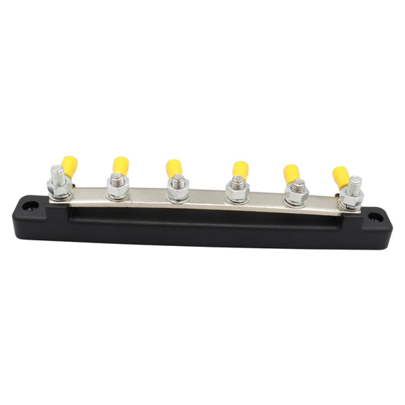 CP-3124 RV Yacht 150A High Current Single-row 4-way Busbar with 6pcs Terminals