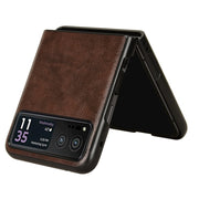 For Motorola Moto Razr 40 Litchi Texture Back Cover Phone Case(Brown)