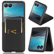 For Motorola Moto Razr 40 Ultra Litchi Texture Card Slot Phone Case(Black) - Motorola Cases by PMC TechLife | Online Shopping South Africa | PMC TechLife | Buy Now Pay Later Mobicred