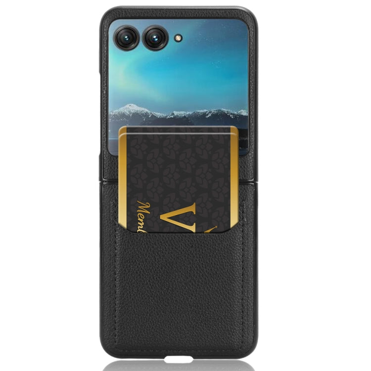 For Motorola Moto Razr 40 Ultra Litchi Texture Card Slot Phone Case(Black)