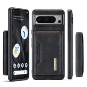 For Google Pixel 8 Pro DG.MING M2 Series 3-Fold Multi Card Bag + Magnetic Phone Case(Black)