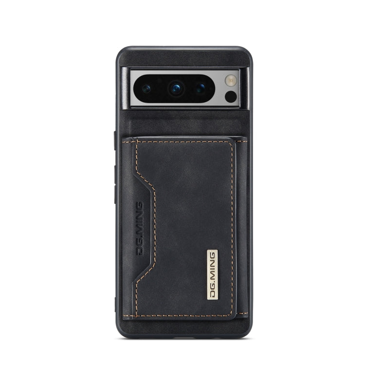 For Google Pixel 8 Pro DG.MING M2 Series 3-Fold Multi Card Bag + Magnetic Phone Case(Black)