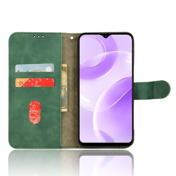 For Ulefone Note 15 Skin Feel Magnetic Flip Leather Phone Case(Green)