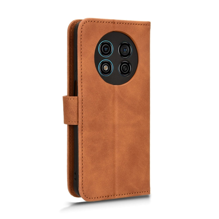 For Ulefone Note 15 Skin Feel Magnetic Flip Leather Phone Case(Brown)