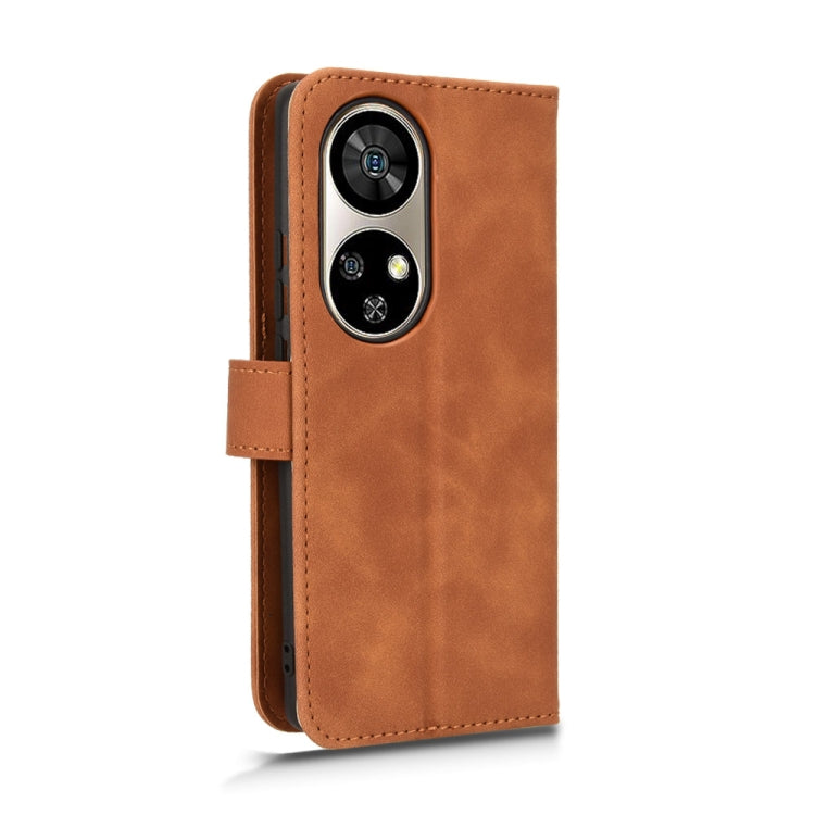 For Ulefone Note 17 Pro Skin Feel Magnetic Flip Leather Phone Case(Brown)