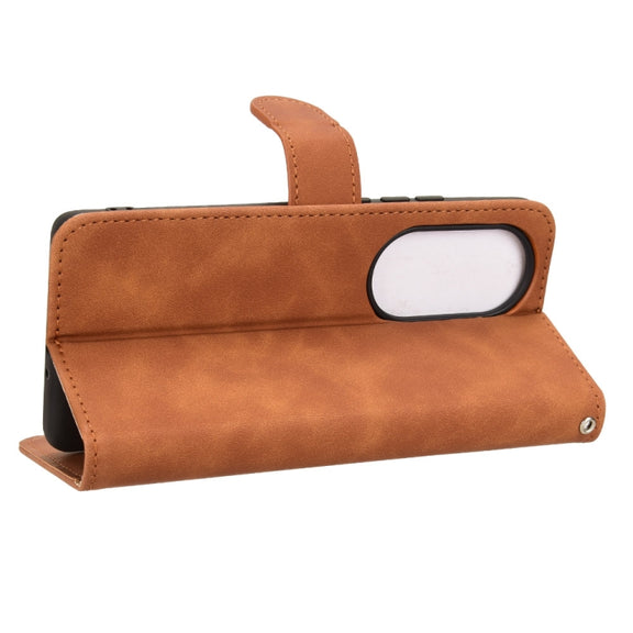 For Ulefone Note 17 Pro Skin Feel Magnetic Flip Leather Phone Case(Brown)