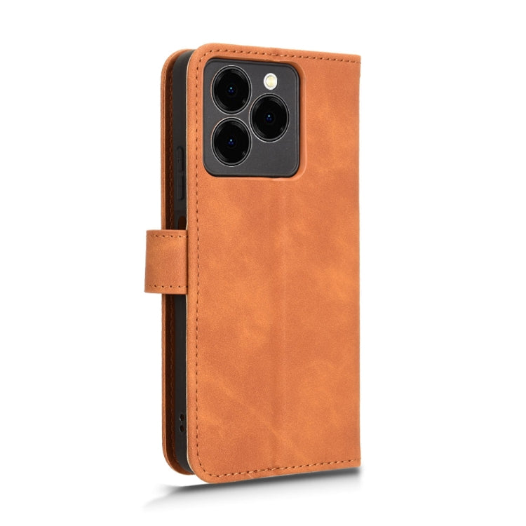 For Ulefone Note 20 Pro Skin Feel Magnetic Flip Leather Phone Case(Brown)