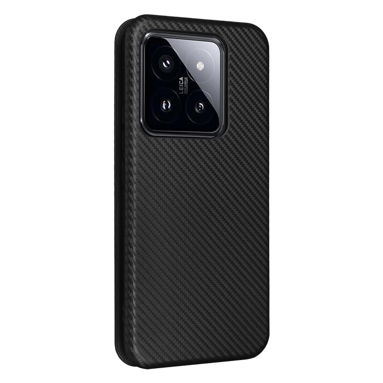 For Xiaomi 14 Pro Carbon Fiber Texture Flip Leather Phone Case(Black)