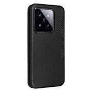 For Xiaomi 14 Pro Carbon Fiber Texture Flip Leather Phone Case(Black)