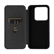 For Xiaomi 14 Pro Carbon Fiber Texture Flip Leather Phone Case(Black)