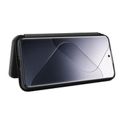 For Xiaomi 14 Pro Carbon Fiber Texture Flip Leather Phone Case(Black)
