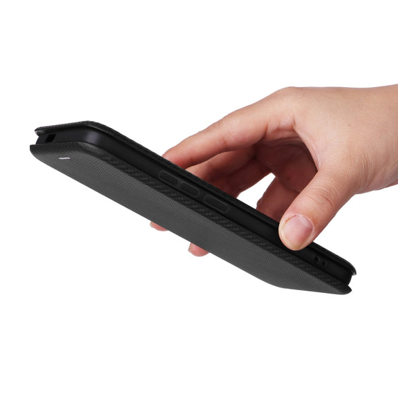 For Xiaomi 14 Pro Carbon Fiber Texture Flip Leather Phone Case(Black)