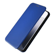 For Xiaomi 14 Pro Carbon Fiber Texture Flip Leather Phone Case(Blue)