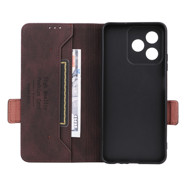 For Realme C53 4G / Narzo N53 4G Magnetic Clasp Leather Phone Case(Brown)