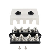 CP-3156 M8 RV Modified Yacht Double-row 4-way Busbar with Dust Cover