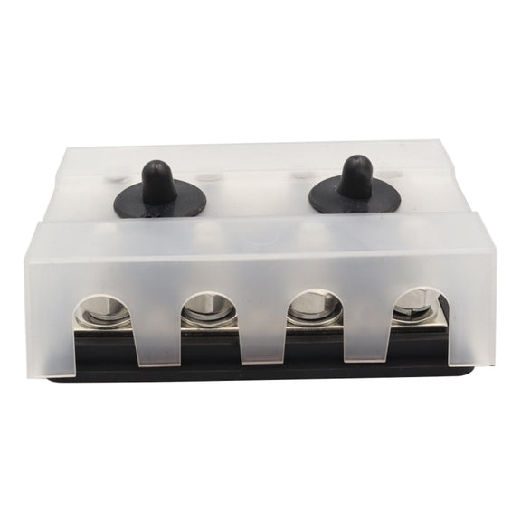 CP-3156 M8 RV Modified Yacht Double-row 4-way Busbar with Dust Cover