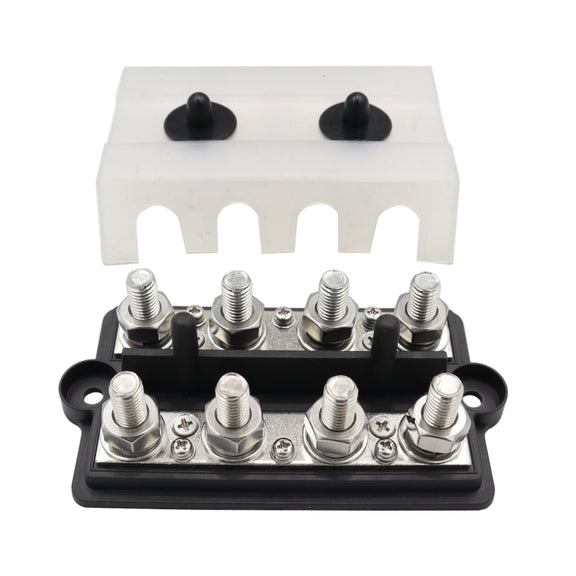 CP-3157 M10 RV Modified Yacht Double-row 4-way Busbar with Dust Cover