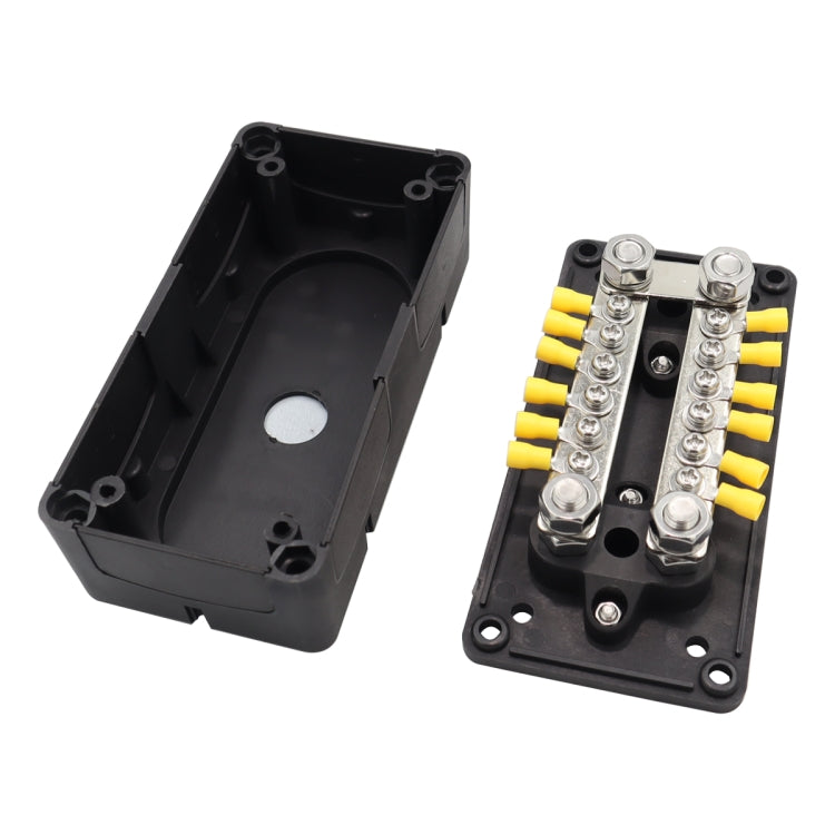 CP-3158 300A 12-48V RV Yacht Modified Double Row 12-way M6 Terminal Busbar with 12pcs Terminals