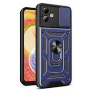 For Motorola Moto G14 Sliding Camera Cover Design TPU Hybrid PC Phone Case(Blue)