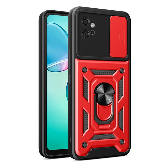 For Motorola Moto G32 Sliding Camera Cover Design TPU+PC Phone Case(Red)