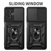 For Motorola Moto G54 5G EU Sliding Camera Cover Design TPU+PC Phone Case(Black)