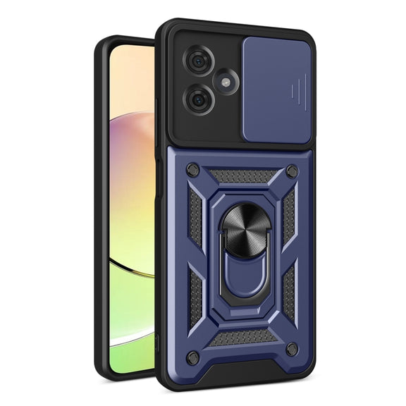 For Motorola Moto G54 5G EU Sliding Camera Cover Design TPU+PC Phone Case(Blue)