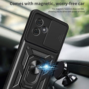 For Motorola Moto G54 5G EU Sliding Camera Cover Design TPU+PC Phone Case(Blue)