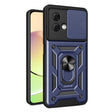 For Motorola Moto G84 Sliding Camera Cover Design TPU Hybrid PC Phone Case(Blue) - Motorola Cases by PMC TechLife | Online Shopping South Africa | PMC TechLife | Buy Now Pay Later Mobicred