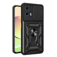 For Motorola Moto G04 / G24 Sliding Camera Cover Design TPU Hybrid PC Phone Case(Black) - Motorola Cases by PMC TechLife | Online Shopping South Africa | PMC TechLife | Buy Now Pay Later Mobicred