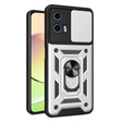 For Motorola Moto G04 / G24 Sliding Camera Cover Design TPU+PC Phone Case(Silver) - Motorola Cases by PMC TechLife | Online Shopping South Africa | PMC TechLife | Buy Now Pay Later Mobicred