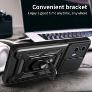 For Motorola Moto G34 5G Sliding Camera Cover Design TPU+PC Phone Case(Blue)