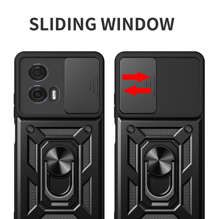For Motorola Edge 50 Fusion Sliding Camera Cover Design TPU+PC Phone Case(Blue)