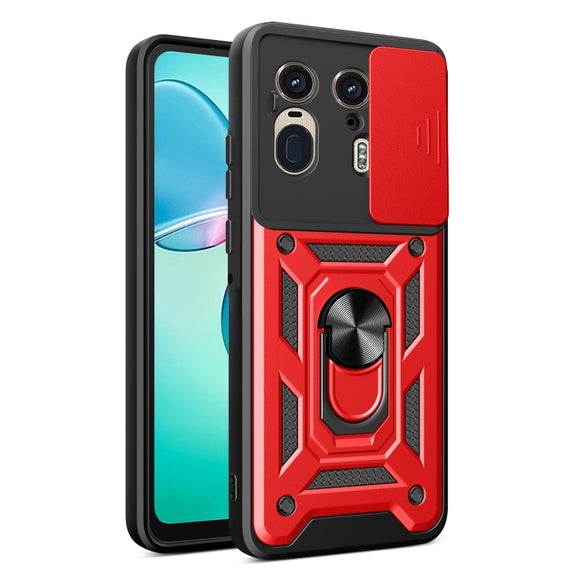 For Motorola Edge 50 Ultra Sliding Camera Cover Design TPU+PC Phone Case(Red)