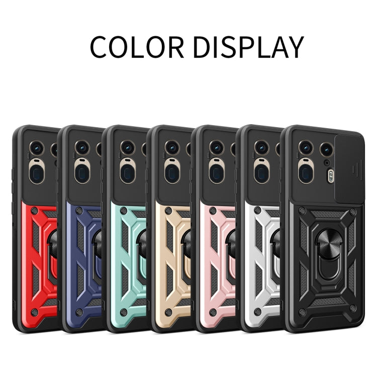 For Motorola Edge 50 Ultra Sliding Camera Cover Design TPU+PC Phone Case(Blue)