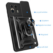 For Motorola Edge 50 Ultra Sliding Camera Cover Design TPU+PC Phone Case(Blue)
