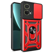 For Motorola Moto G85 / S50 Neo Sliding Camera Cover Design TPU+PC Phone Case(Red)