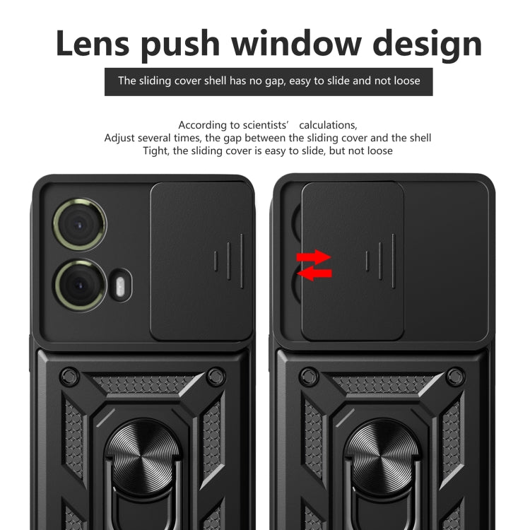 For Motorola Moto G85 / S50 Neo Sliding Camera Cover Design TPU+PC Phone Case(Red)