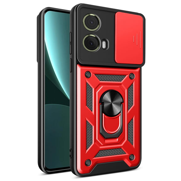 For Motorola Moto G85 / S50 Neo Sliding Camera Cover Design TPU+PC Phone Case(Red)