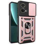 For Motorola Moto G85 / S50 Neo Sliding Camera Cover Design TPU+PC Phone Case(Rose Gold)