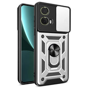 For Motorola Moto G85 / S50 Neo Sliding Camera Cover Design TPU+PC Phone Case(Silver)