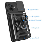 For Motorola Moto G55 Sliding Camera Cover Design TPU+PC Phone Case(Red)