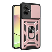 For Motorola Moto G55 Sliding Camera Cover Design TPU+PC Phone Case(Rose Gold)