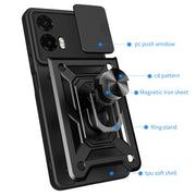 For Motorola Moto G35 5G Global Sliding Camera Cover Design TPU+PC Phone Case(Blue)