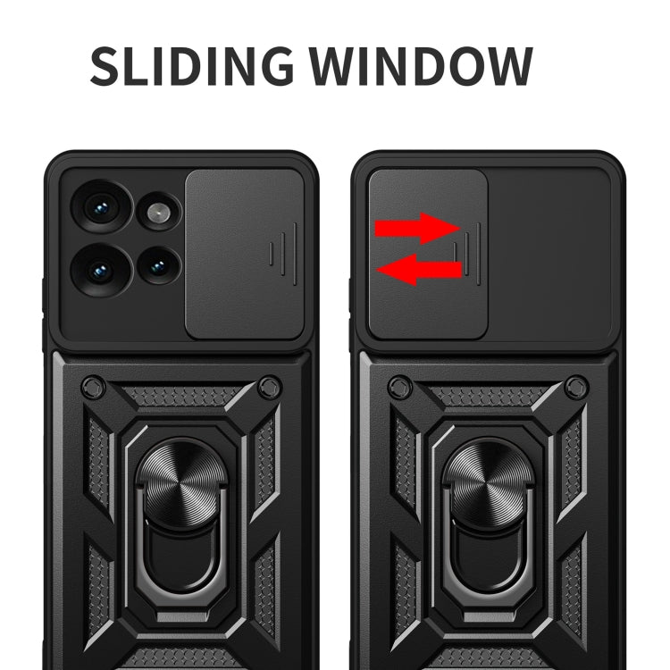 For Motorola Edge 50 5G Sliding Camera Cover Design TPU+PC Phone Case(Silver)