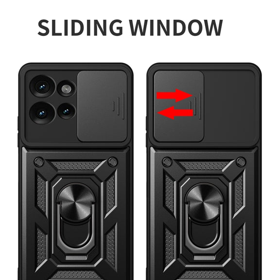 For Motorola Edge 50 5G Sliding Camera Cover Design TPU+PC Phone Case(Silver)