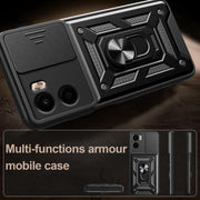 For Motorola Moto G05 Sliding Camera Cover Design TPU+PC Phone Case(Black)