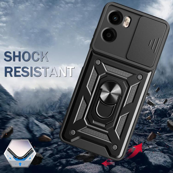 For Motorola Moto G05 Sliding Camera Cover Design TPU+PC Phone Case(Gold)